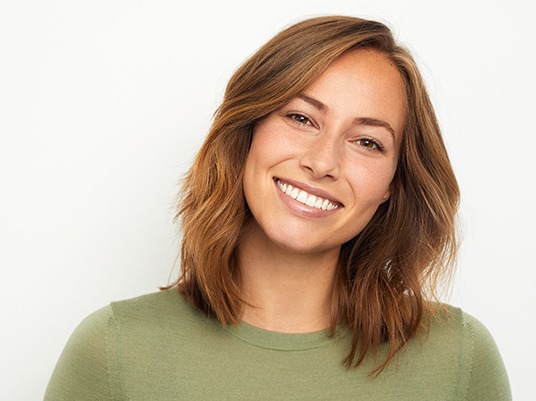 woman with perfect smile smiling