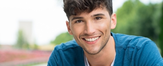 Teen boy smiling